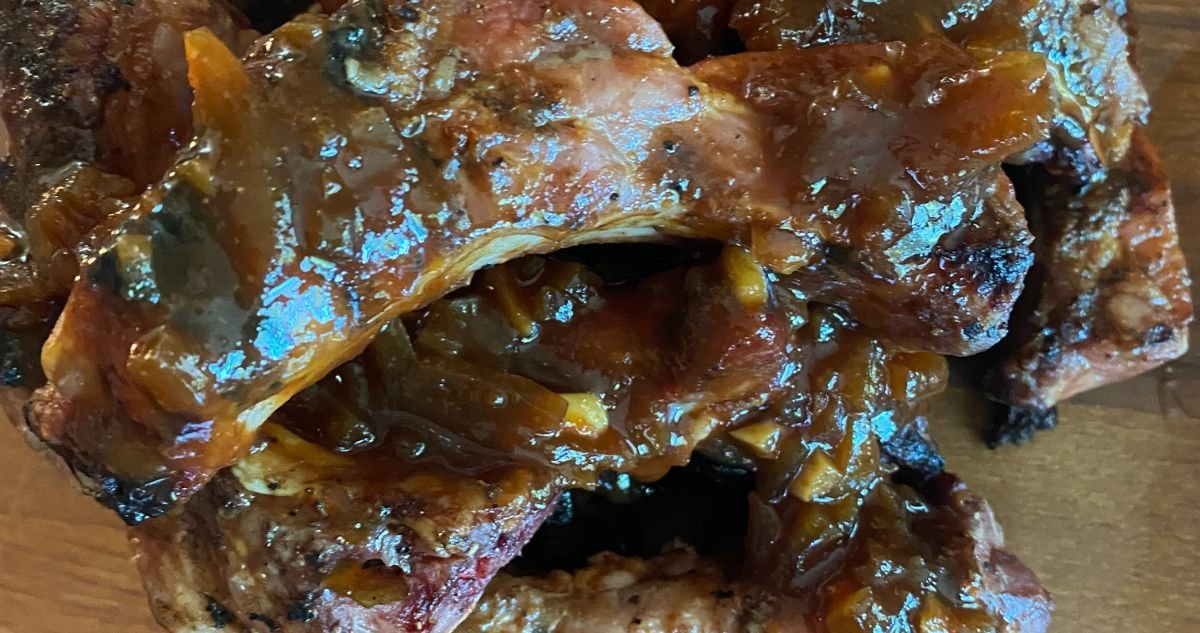 close up of asian braised pork shoulder.